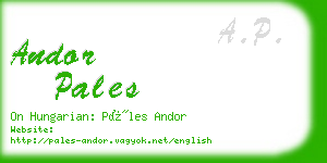 andor pales business card